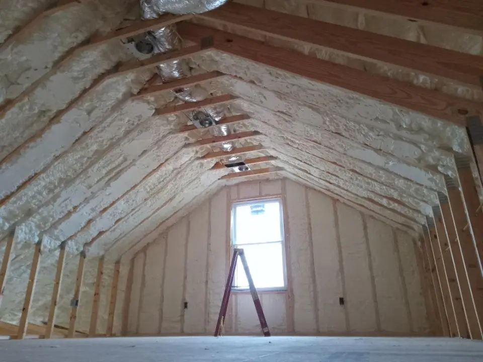 Spray foam roofing application for Crawl Space Insulation project in Brainerd